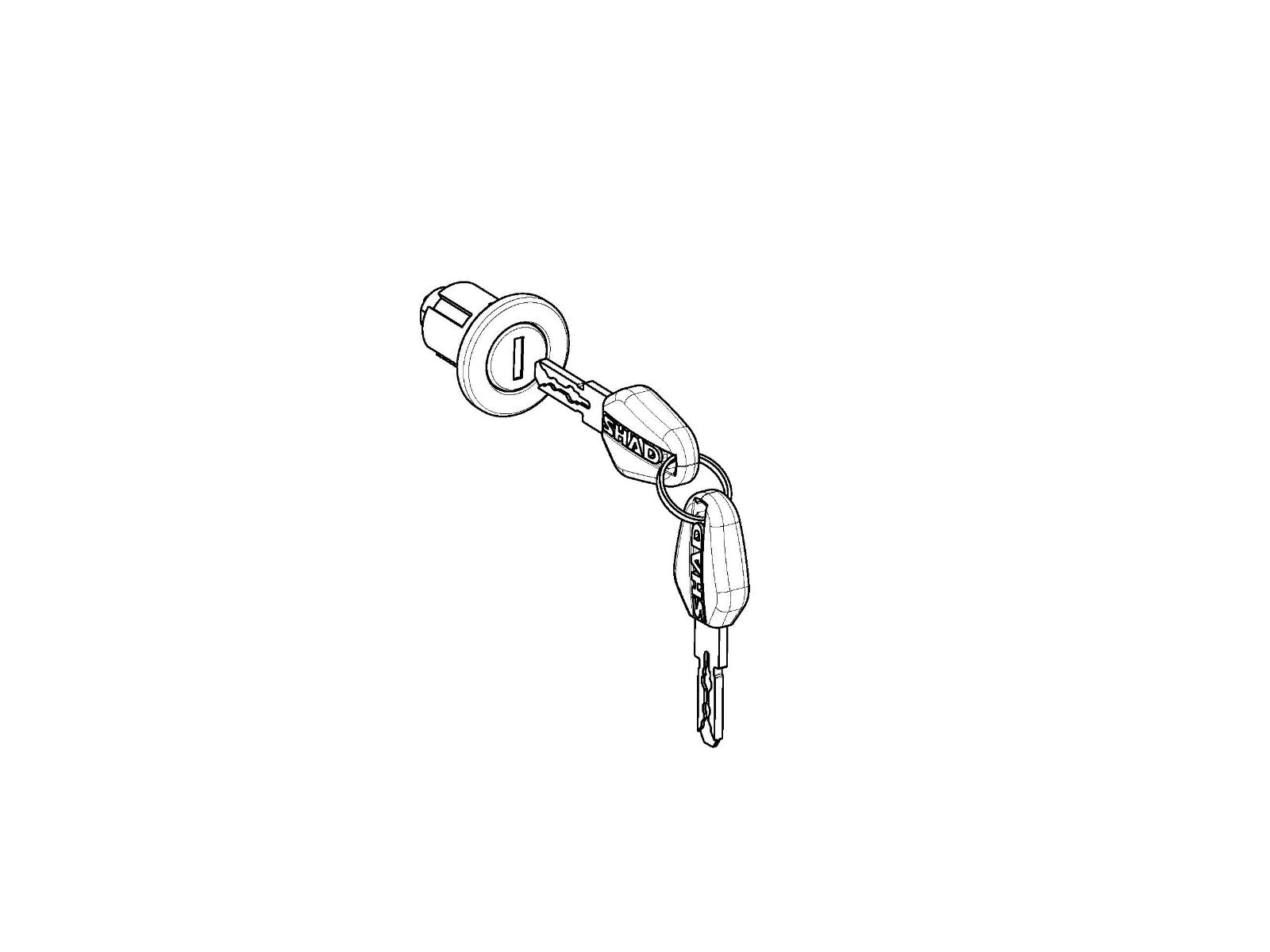 SHAD Motorcycle Premium Lock And Black Key System Single