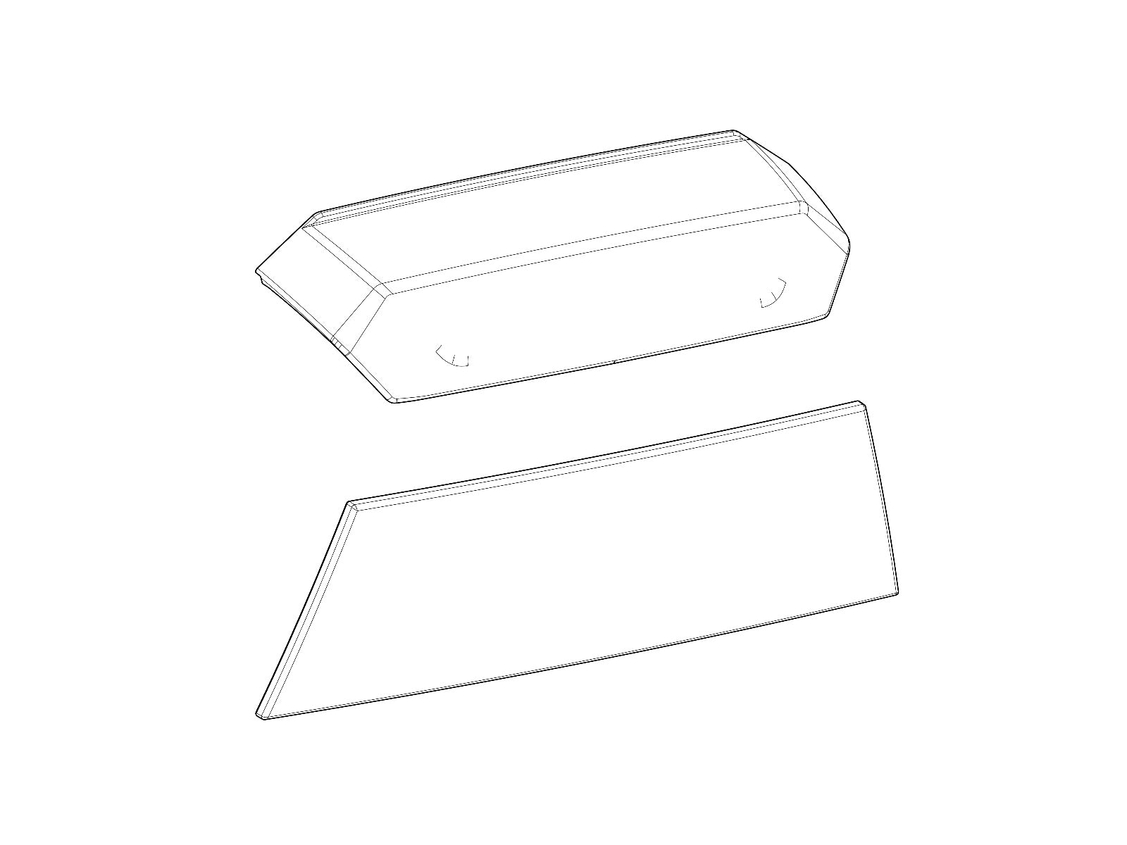 SHAD Motorcycle SH38X Replacement Front Panel Inserts