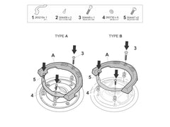 SHAD Motorcycle Click System Tank Bag Fitting Kit for CF Moto 650NK (2019-2026)