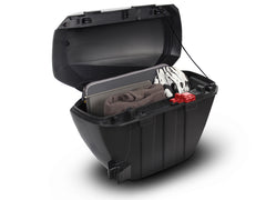 A pair of SHAD Motorcycle SH23 Black 23 Litre Panniers / Side cases with black cover
