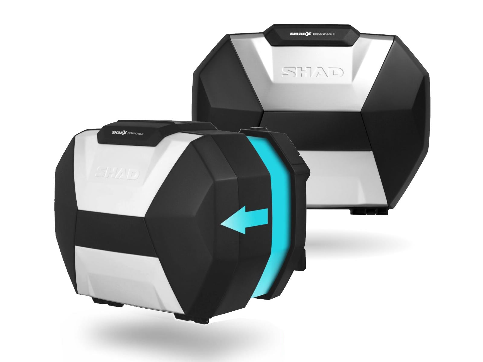 SHAD Motorcycle SH38X Expandable Panniers Aluminium