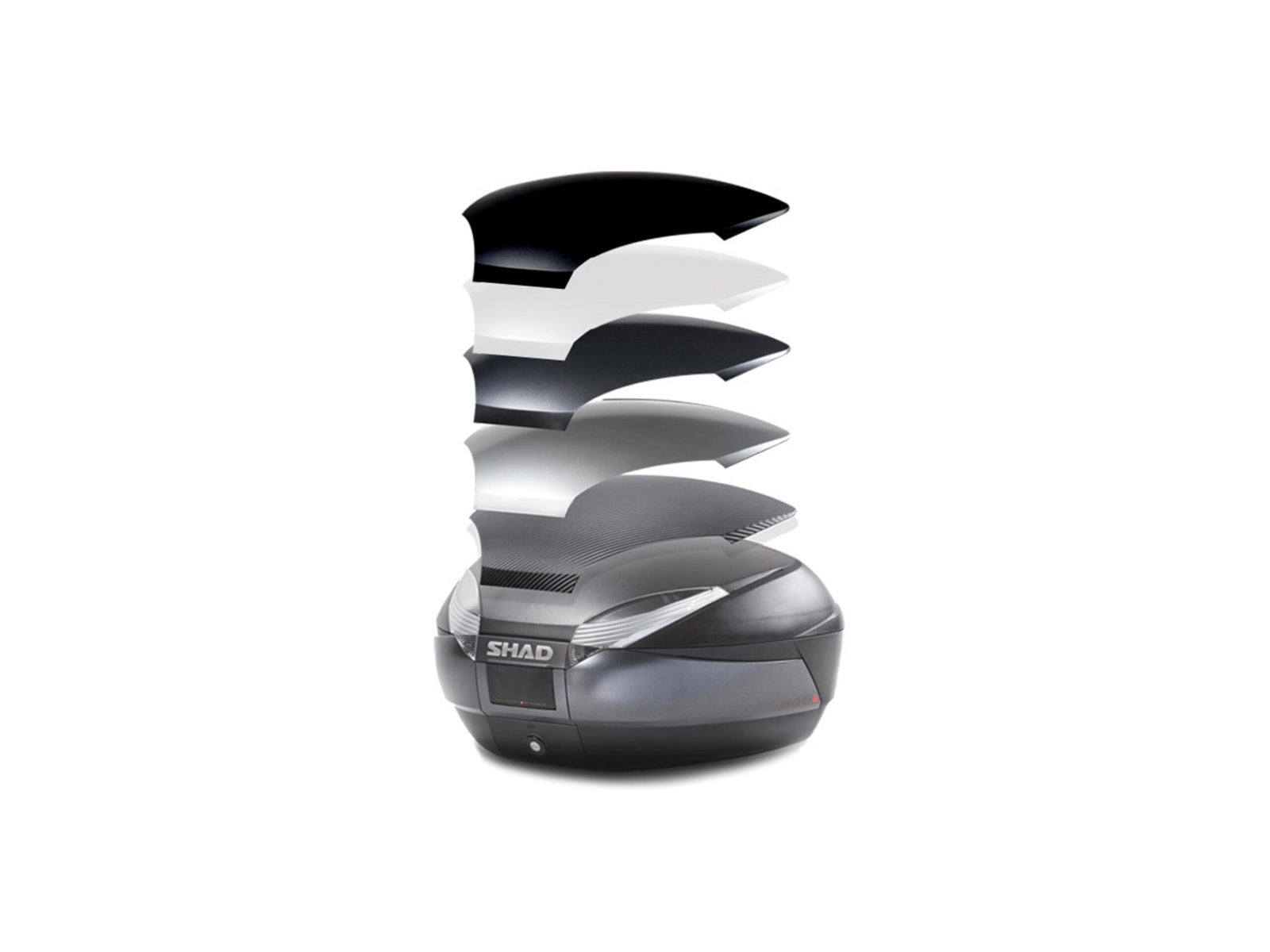 SHAD Motorcycle SH48 Top Box - Black / Dark Grey