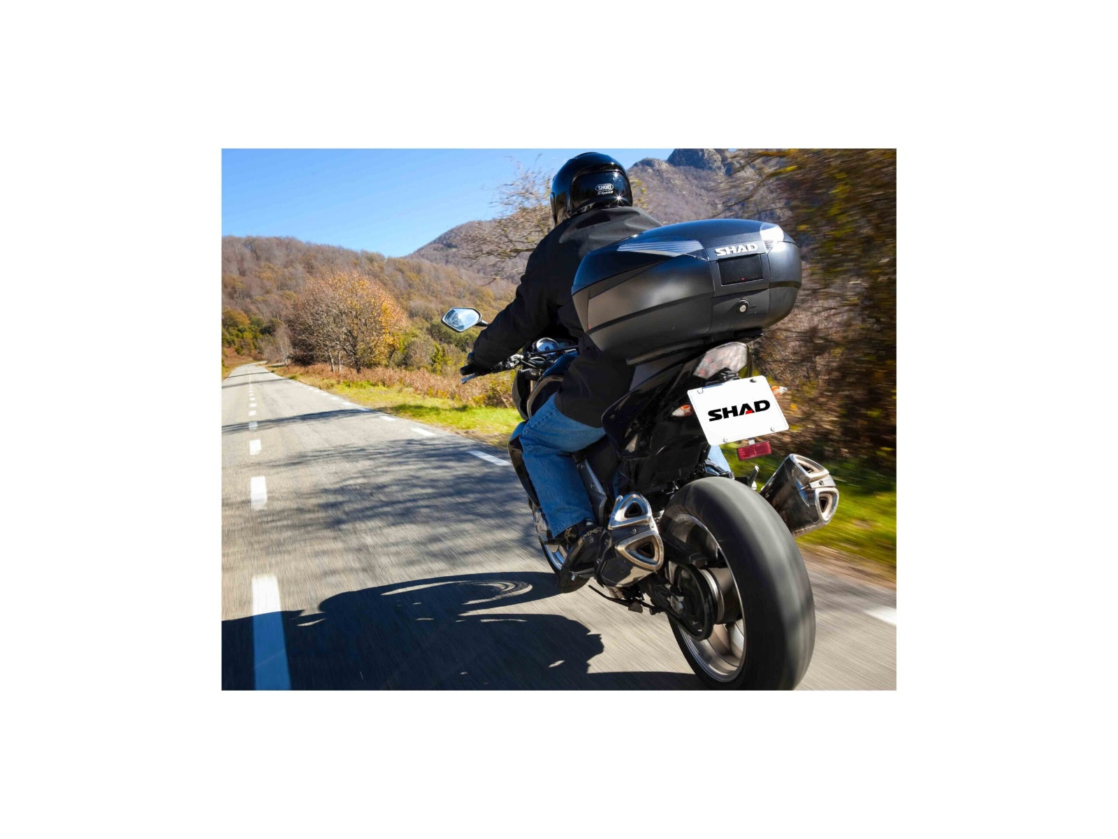SHAD Motorcycle SH48 Top Box - Black / Dark Grey
