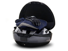 SHAD Motorcycle SH48 Top Box Black / Dark Grey inc Backrest And Carbon Cover