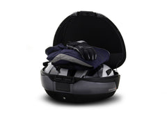 SHAD Motorcycle SH48 Top Box Black / Dark Grey inc Backrest And Carbon Cover