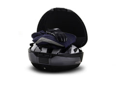 SHAD Motorcycle SH48 Top Box - Black / Dark Grey inc Backrest And Carbon Cover