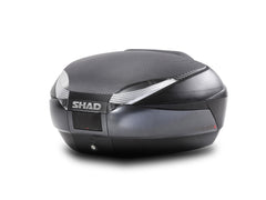 SHAD Motorcycle SH48 Top Box Black / Dark Grey inc Backrest And Carbon Cover