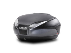 SHAD Motorcycle SH48 Top Box - Black / Dark Grey inc Backrest And Carbon Cover
