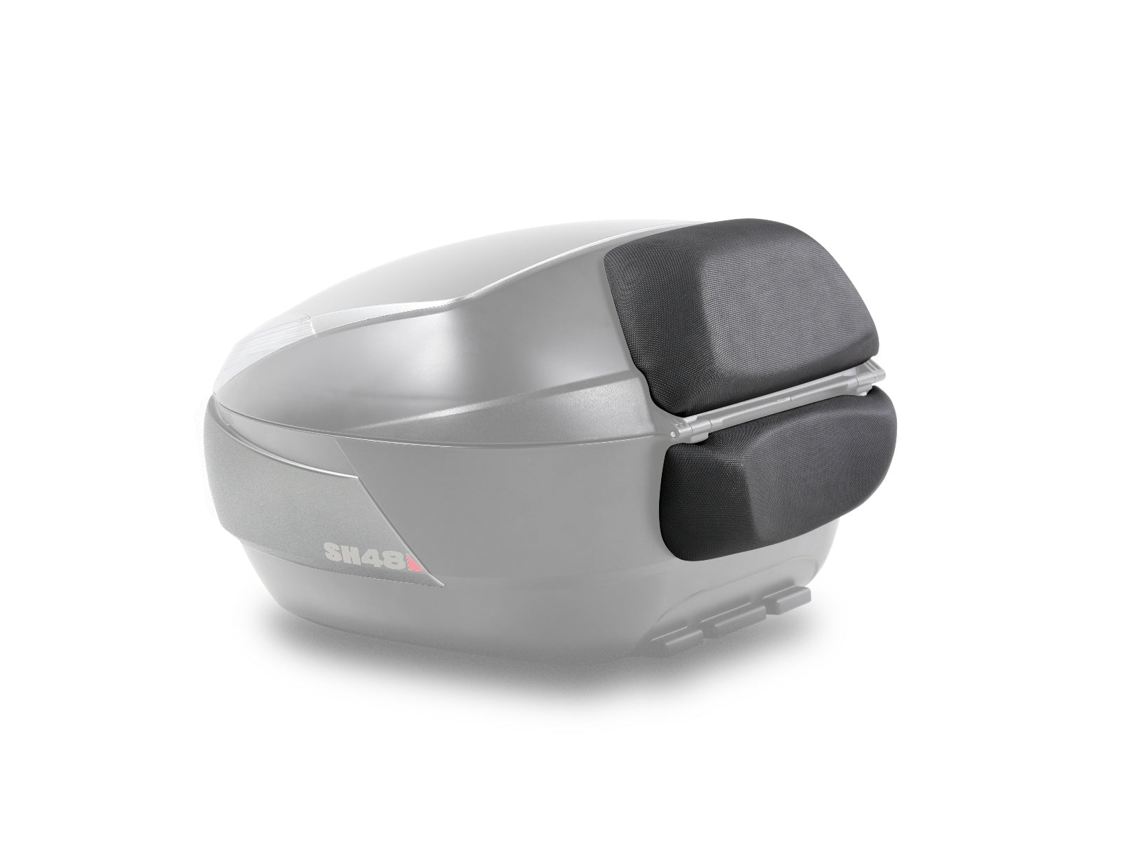 SHAD Motorcycle SH48 Top Box - Black / Dark Grey inc Backrest And Carbon Cover