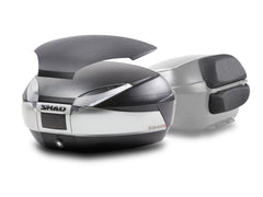 SHAD Motorcycle SH48 Top Box Black / Titanium inc Backrest And Carbon Cover
