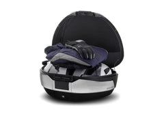 SHAD Motorcycle SH48 Top Box Black / Titanium inc Backrest And Carbon Cover