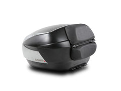 SHAD Motorcycle SH48 Top Box Black / Titanium inc Backrest And Carbon Cover