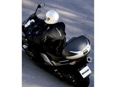 SHAD Motorcycle SH48 Top Box - Black / Titanium inc Backrest And Carbon Cover