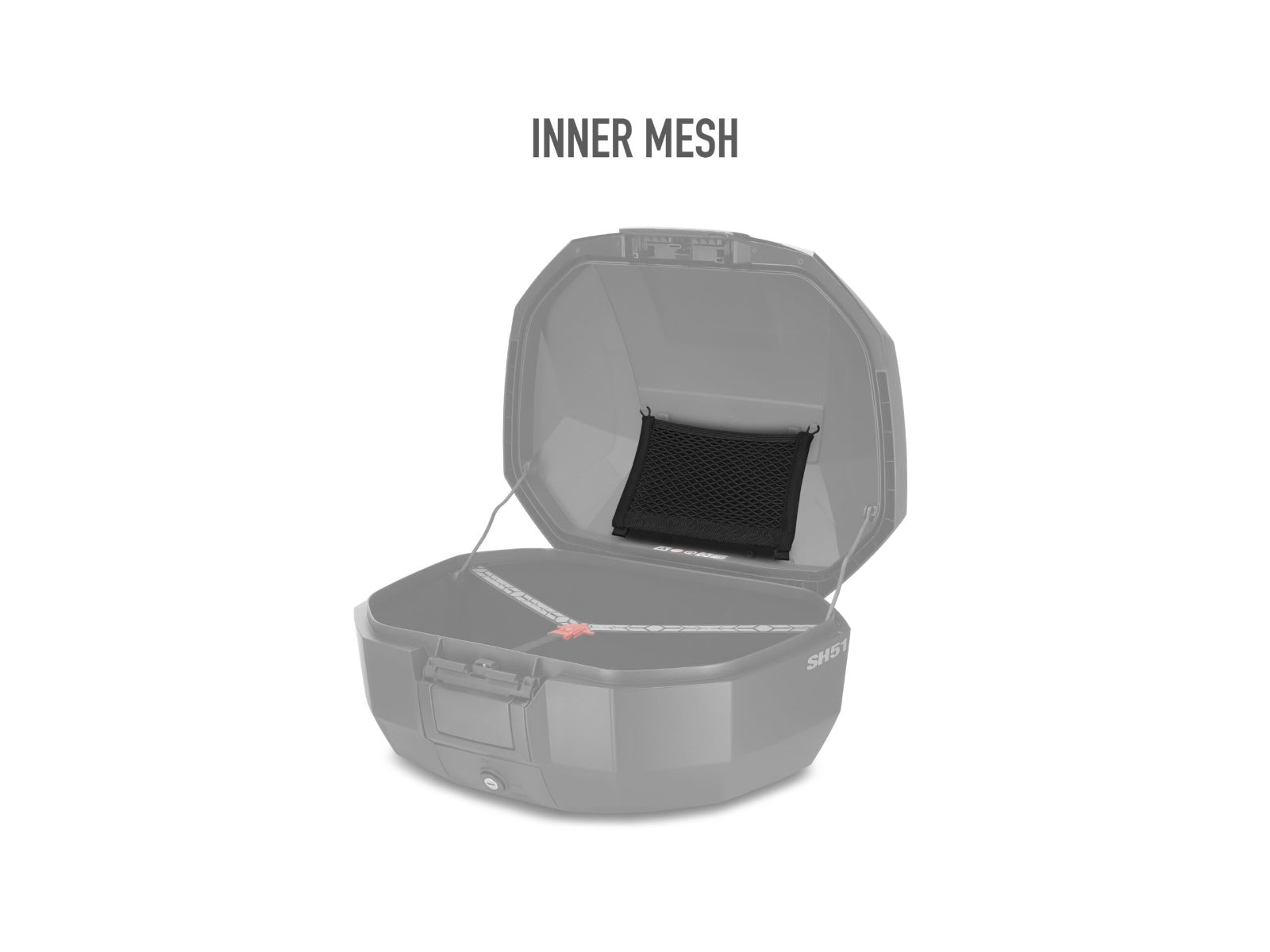 SHAD Motorcycle SH51 Top Box - Aluminium