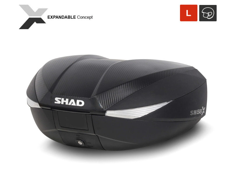 SHAD Motorcycle SH58X Top Box - Carbon