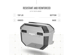 SHAD Motorcycle TR27 Panniers - Aluminium Cover