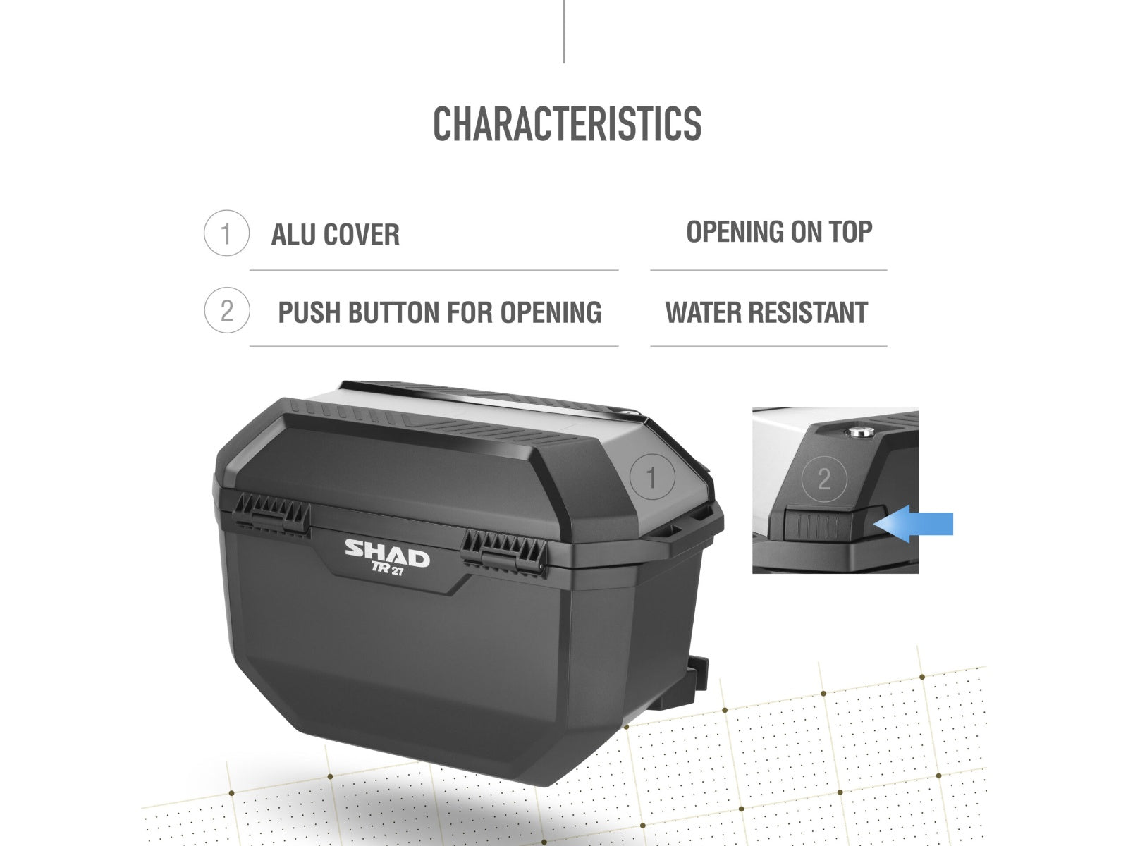 SHAD Motorcycle TR27 Panniers - Aluminium Cover