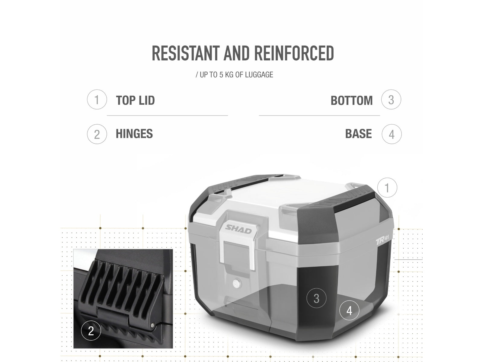 SHAD Motorcycle TR41 Top Box - Aluminium