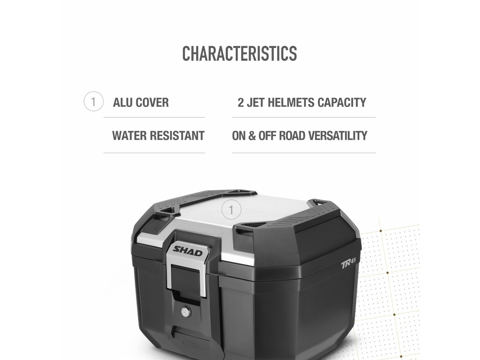 SHAD Motorcycle TR41 Top Box - Aluminium