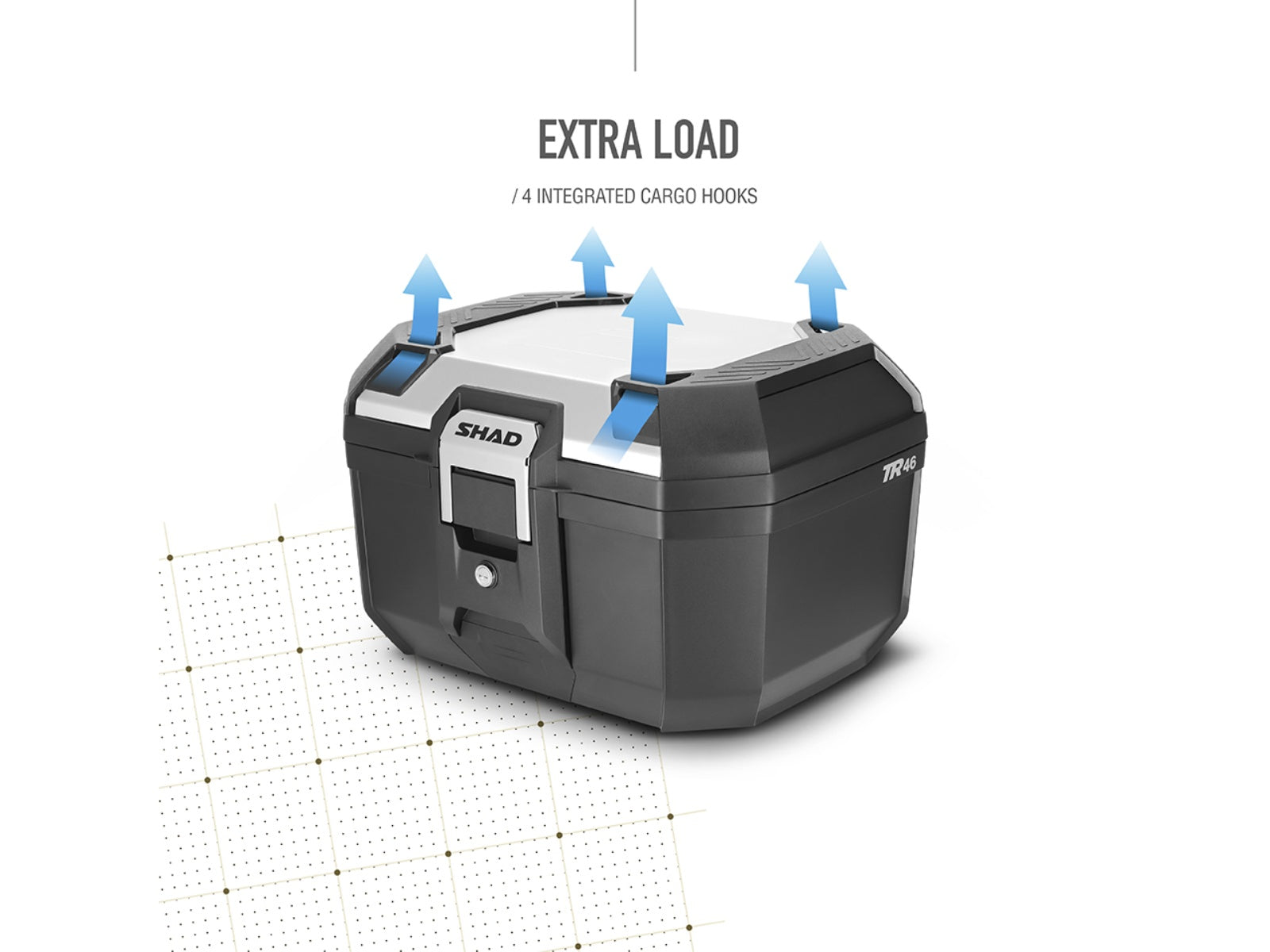 SHAD Motorcycle TR46 Top Box - Aluminium