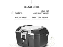 SHAD Motorcycle TR46 Top Box - Aluminium