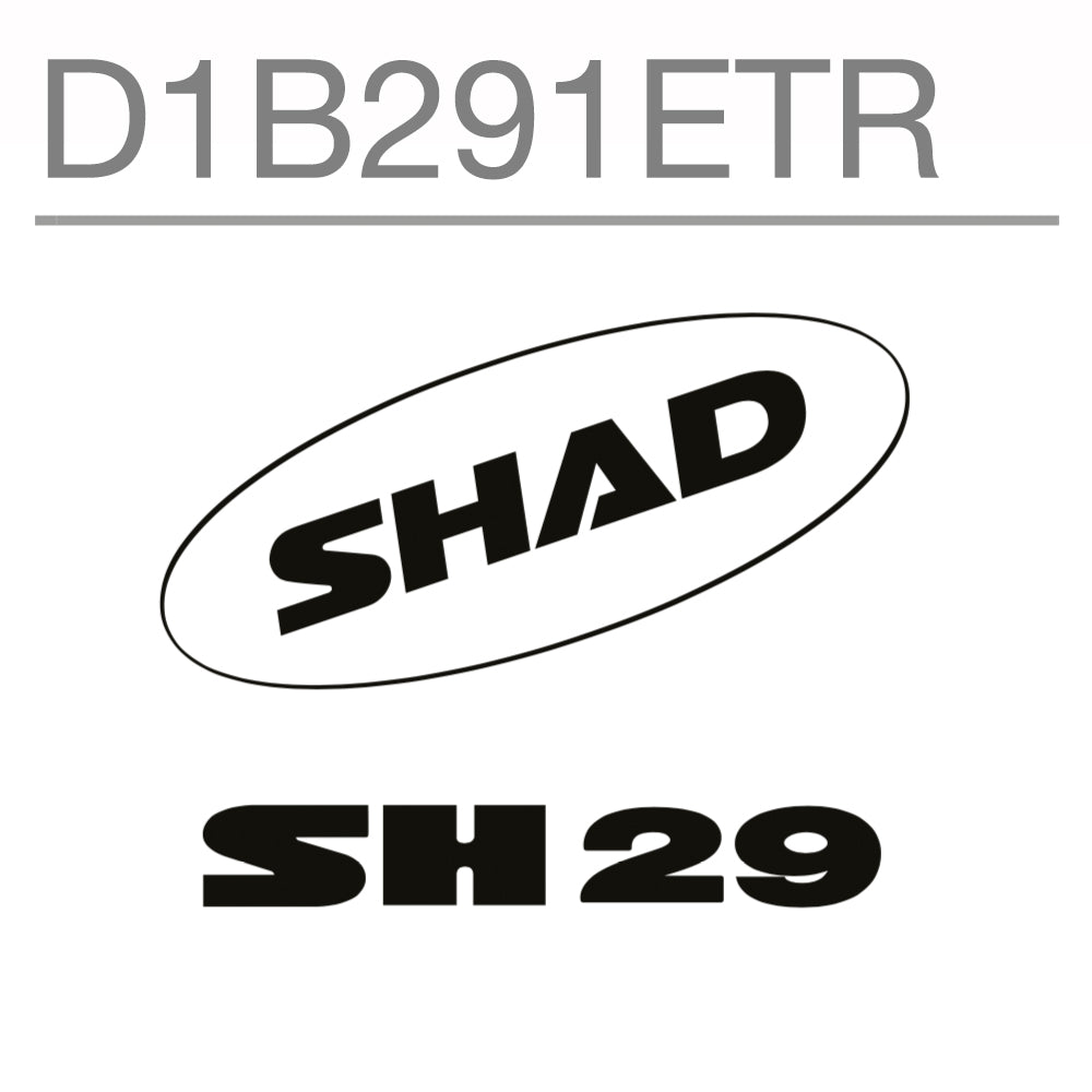 SHAD Motorcycle SH29 Replacement Sticker (White)