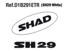 SHAD Motorcycle SH29 Replacement Sticker (White)