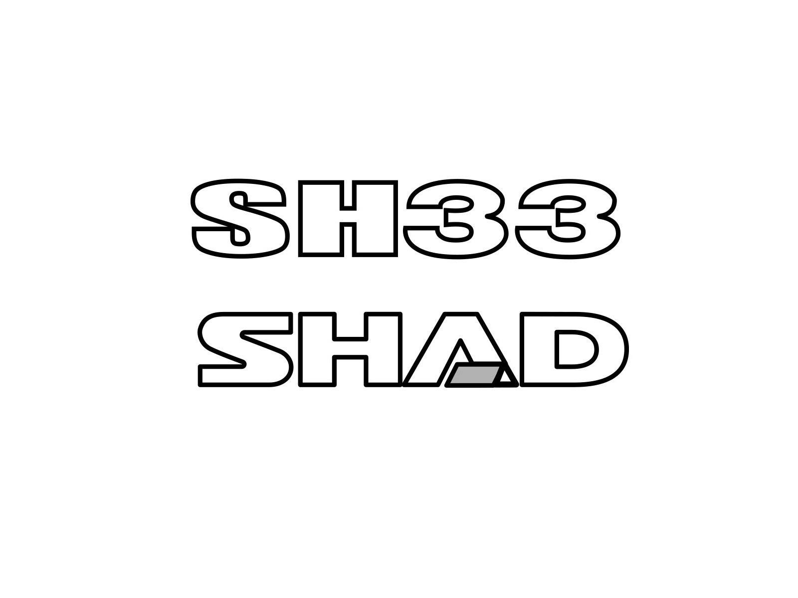 SHAD Motorcycle SH33 Replacement Sticker