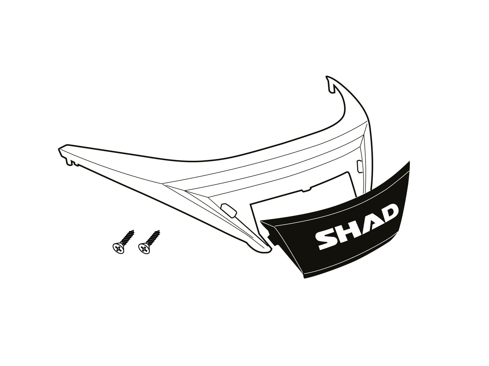 SHAD Motorcycle SH34 Replacement Reflectors (With Cover)