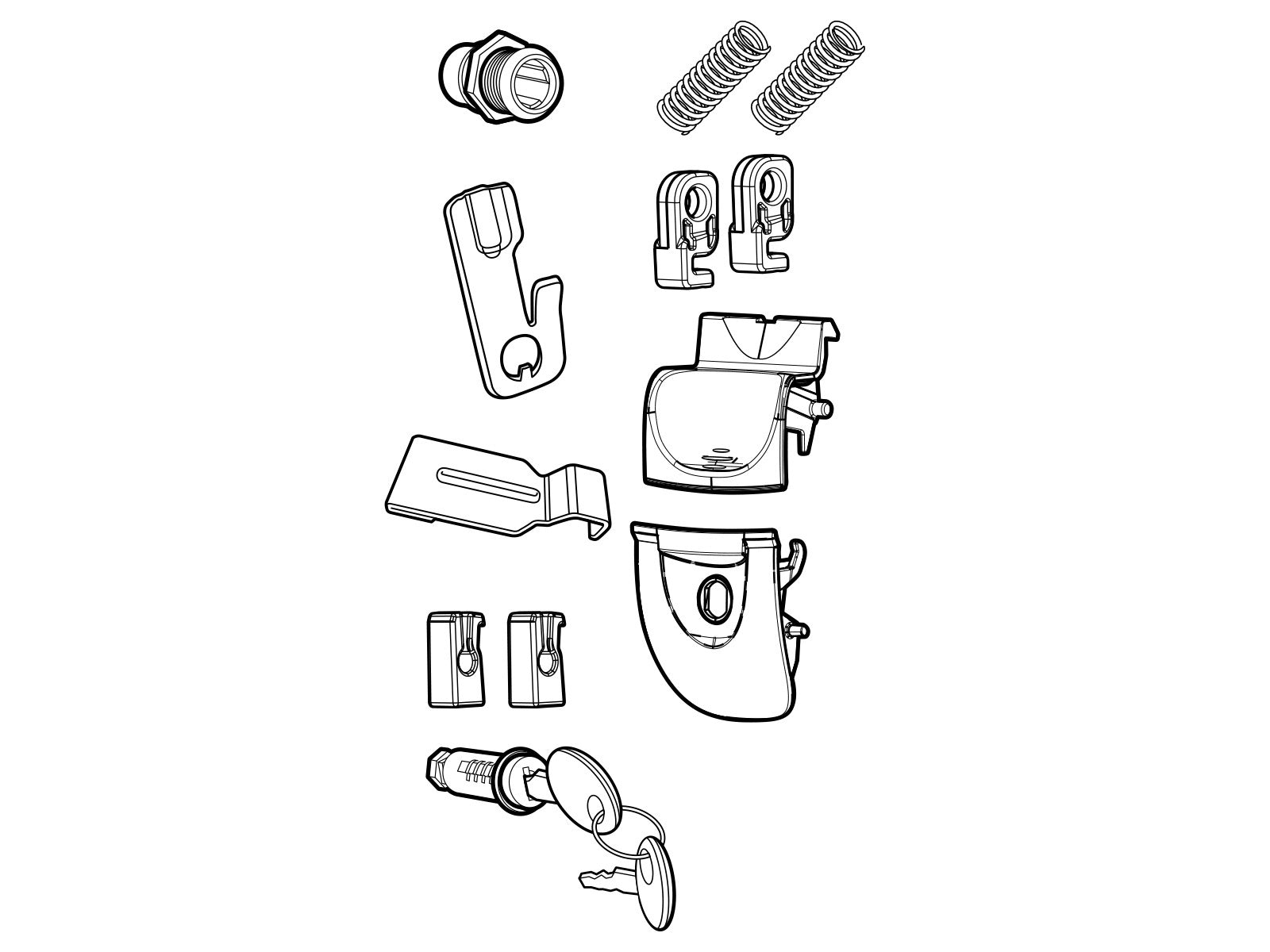 SHAD Motorcycle Replacement Locking Mechanism - SH33/SH34