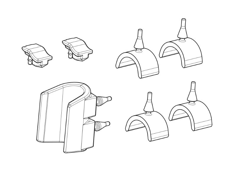SHAD Motorcycle SH38X Replacement Bracket Rubbers