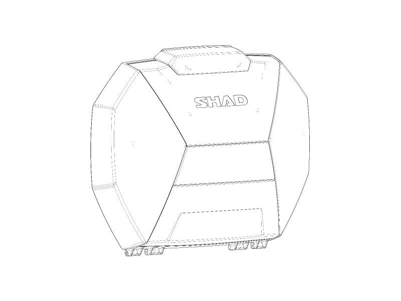 SHAD Motorcycle Replacement Aluminium Cover SH38X