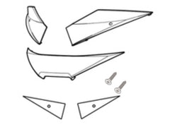 SHAD Motorcycle SH39 Replacement White Reflectors