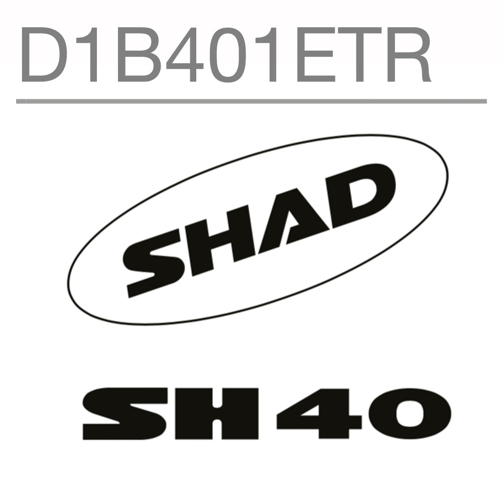 SHAD Motorcycle SH40 Replacement Sticker (White)