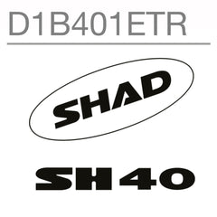SHAD Motorcycle SH40 Replacement Sticker (White)