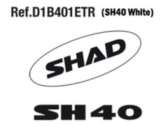 SHAD Motorcycle SH40 Replacement Sticker (White)