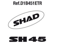 SHAD Motorcycle SH45 Replacement Sticker (White)