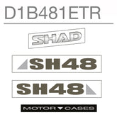 SHAD Motorcycle SH48 Replacement Sticker (Dark Grey)