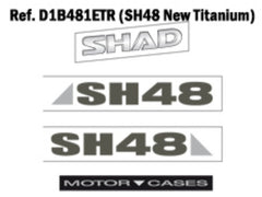 SHAD Motorcycle SH48 Replacement Sticker (Dark Grey)
