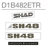 SHAD Motorcycle SH48 Replacement Sticker (Titanium)