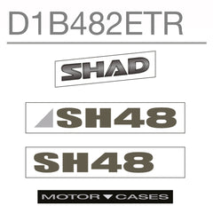 SHAD Motorcycle SH48 Replacement Sticker (Titanium)