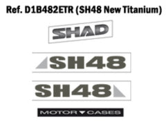 SHAD Motorcycle SH48 Replacement Sticker (Titanium)