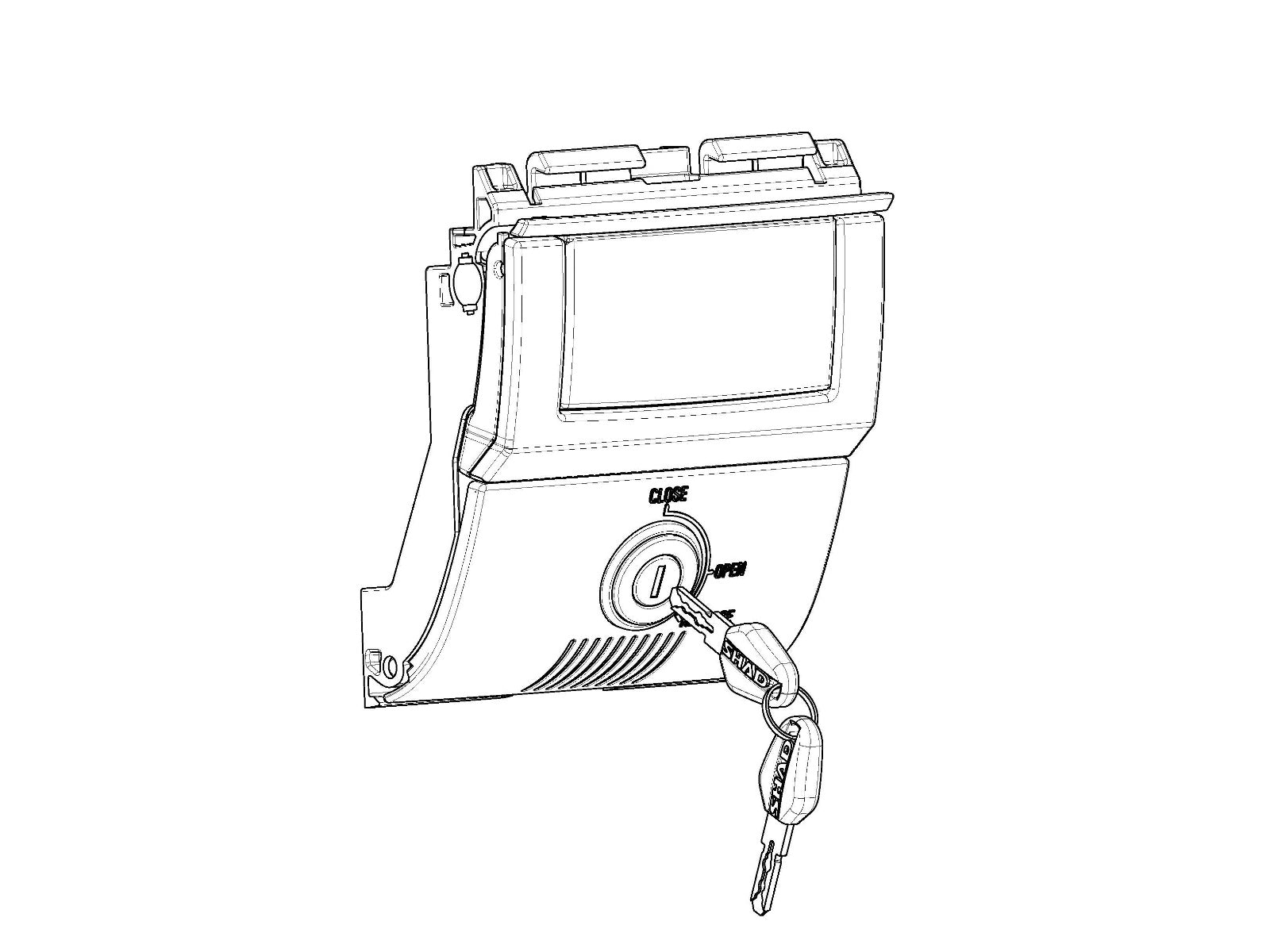 SHAD Motorcycle Replacement Premium Locking Mechanism - SH58X/SH59X