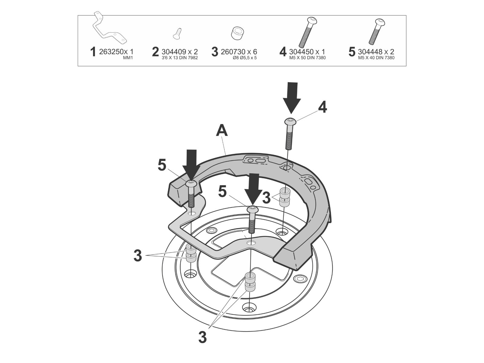 SHAD Motorcycle Click System Tank Bag Fitting Kit for Moto Morini Allthrike 450 (2026-2026)