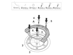 SHAD Click System Tank Bag Fitting Kit for Aprilia Tuono 660 (20-26) T010CS
