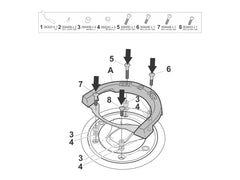 SHAD Motorcycle Click System Tank Bag Fitting Kit for Moto Guzzi V85 TT (2023-2023)