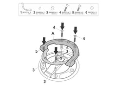 SHAD Motorcycle Click System Tank Bag Fitting Kit for BMW R1300 GS (2023-2026)