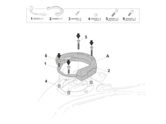 SHAD Motorcycle Click System Tank Bag Fitting Kit for BMW R1300 GS Adventure (2025-2026)