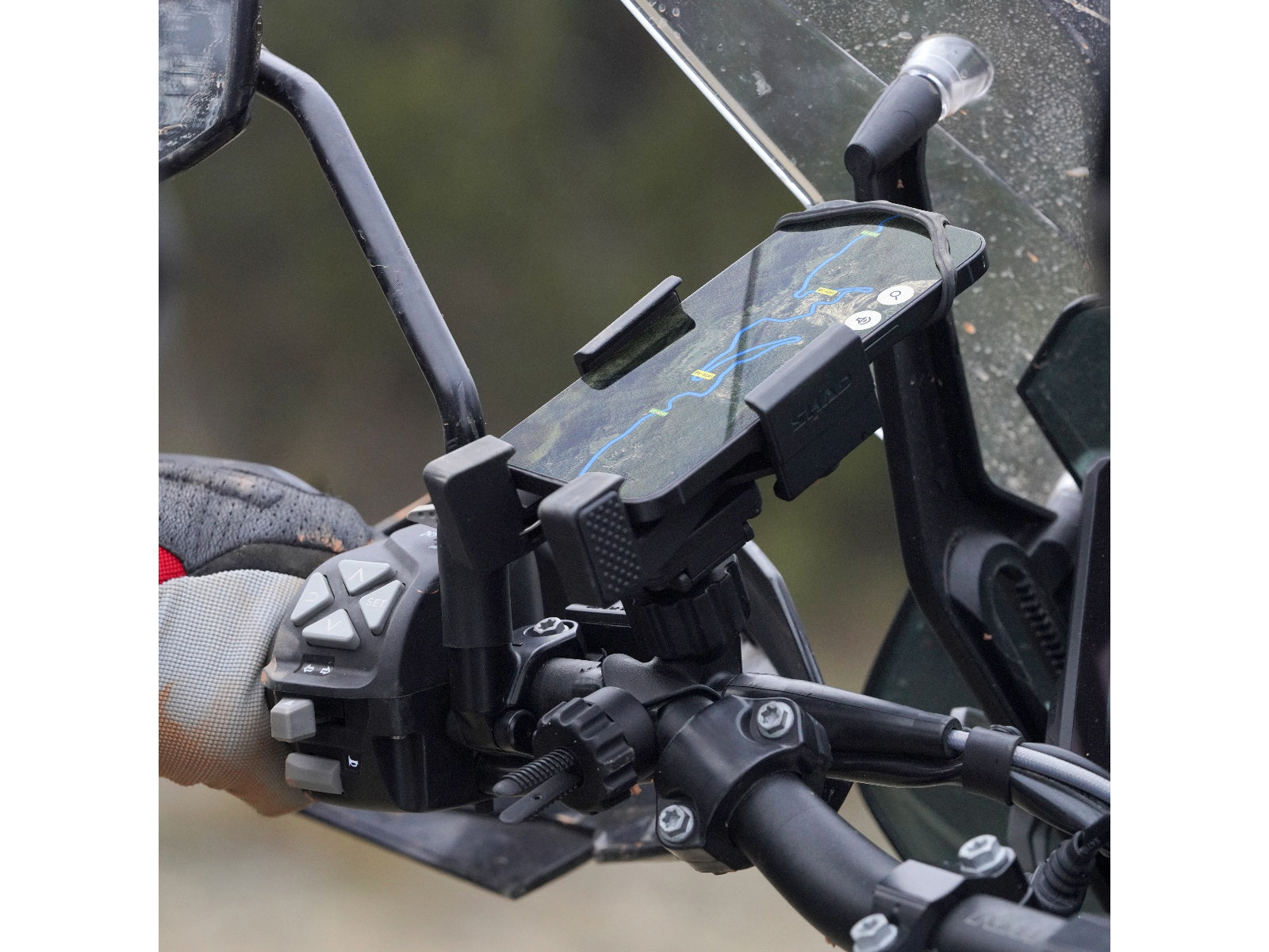 SHAD Motorcycle X Frame Universal Phone Holder (Mirror Mount)