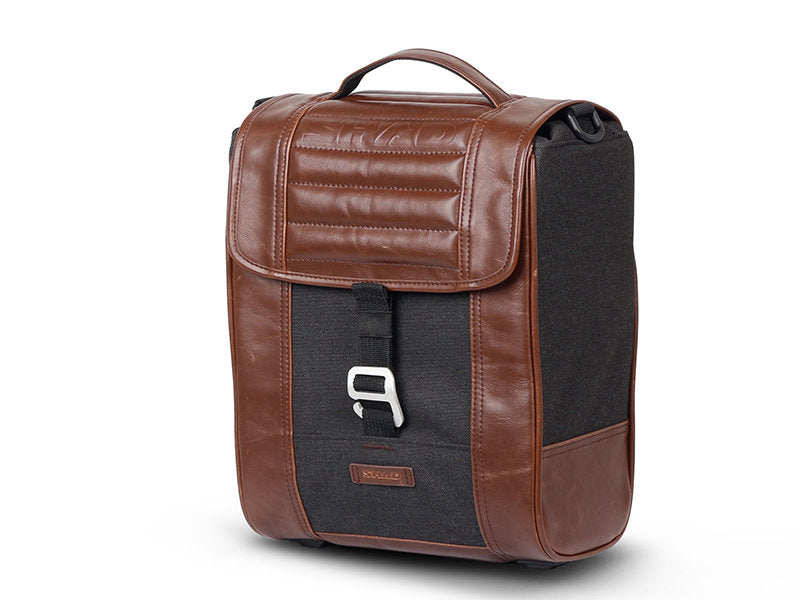 SHAD Motorcycle SR38 Cafe Racer Style Side Case Pannier - Brown